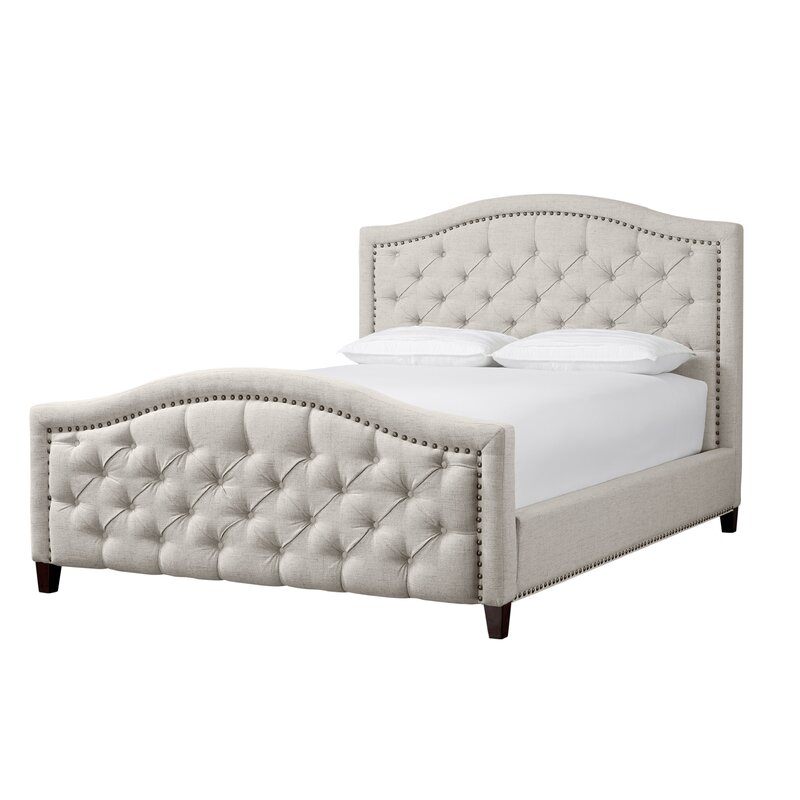 Brittany tufted upholstered low on sale profile storage platform bed